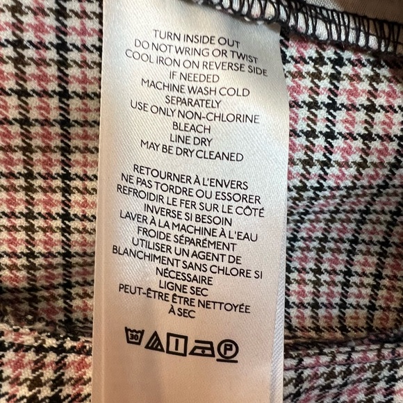 The Avery Pleated Wide-Leg Trousers by Maeve: Plaid Edition, size 4, Ivory Combo - Picture 10 of 10